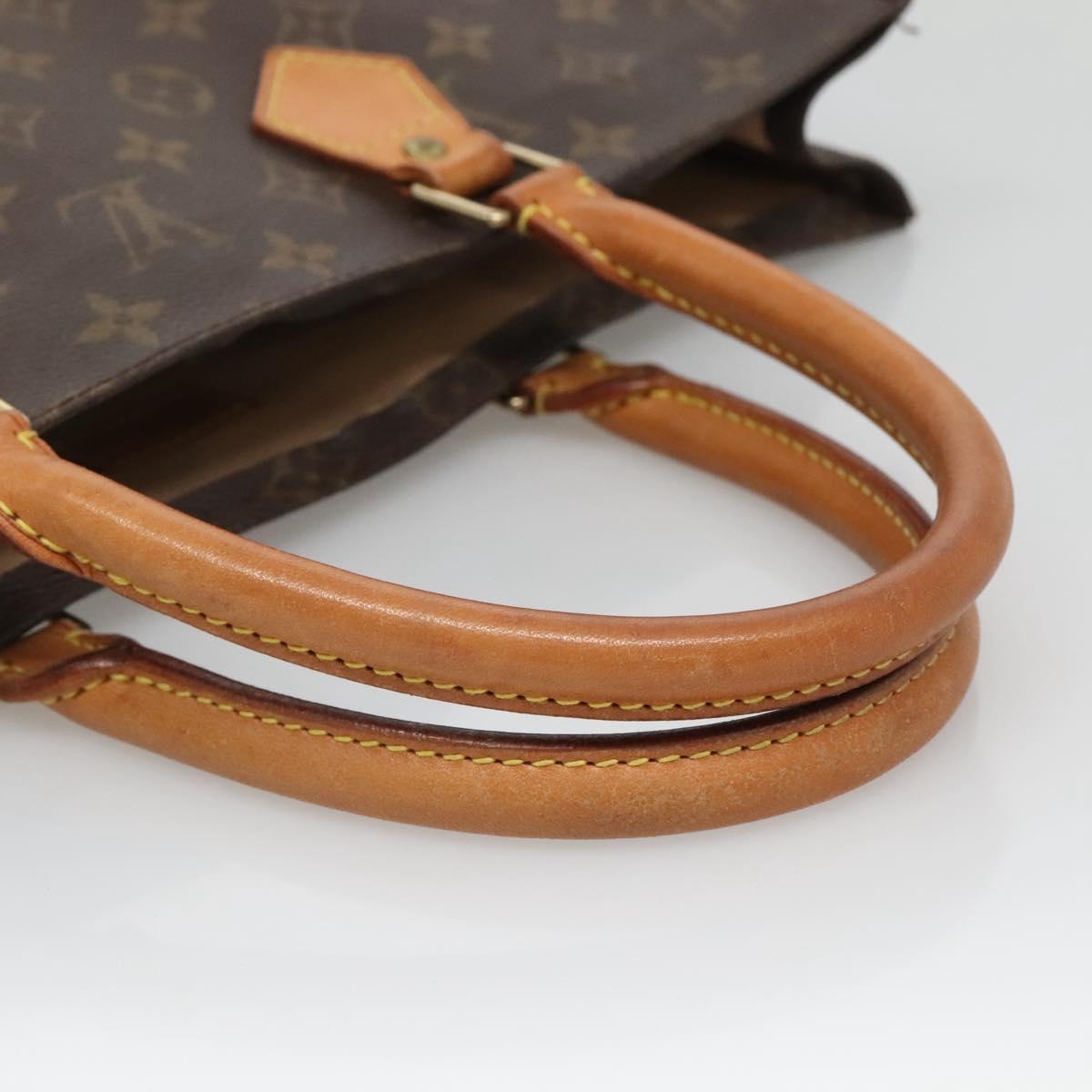 LOUIS VUITTON Monogram Sac Plat Hand Bag M51140 LV Auth BA4419