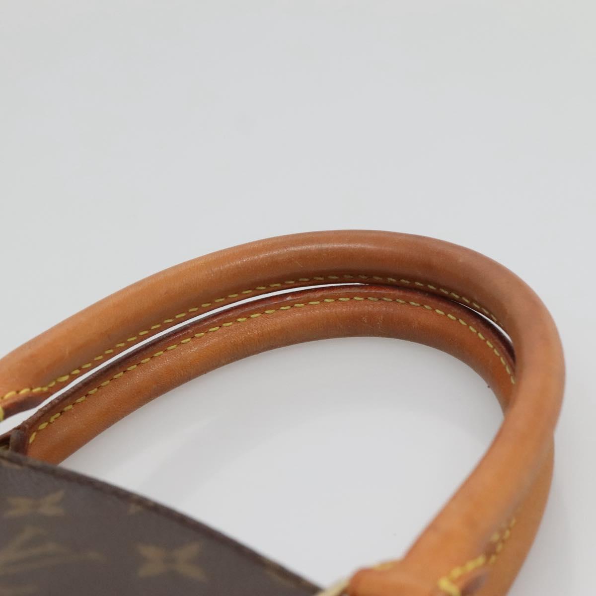 LOUIS VUITTON Monogram Sac Plat Hand Bag M51140 LV Auth BA4419