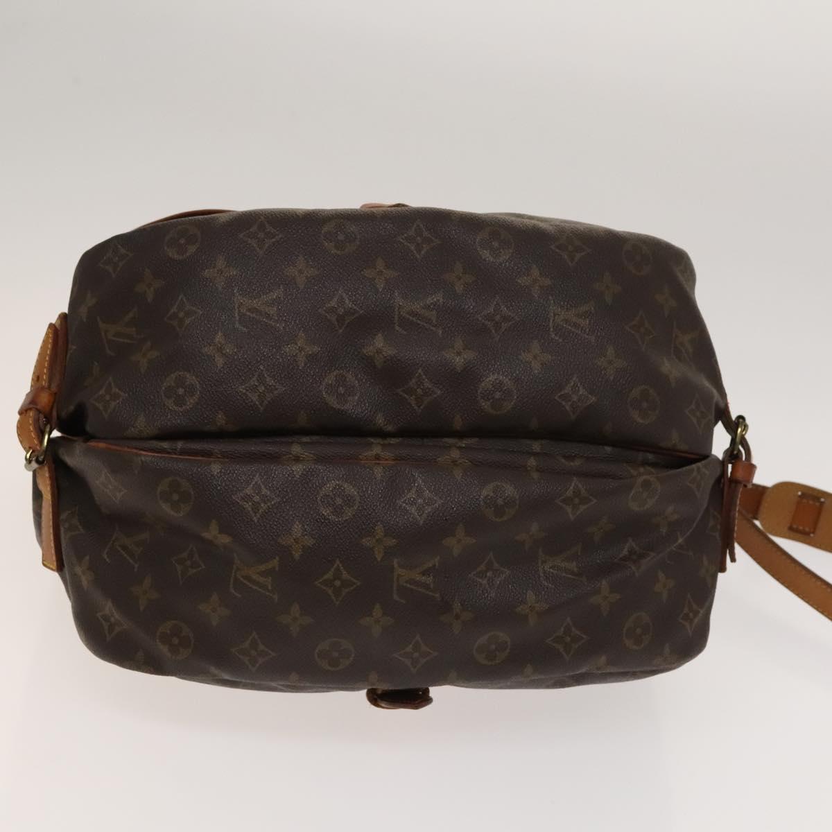 LOUIS VUITTON Monogram Saumur 35 Shoulder Bag M42254 LV Auth BA4420