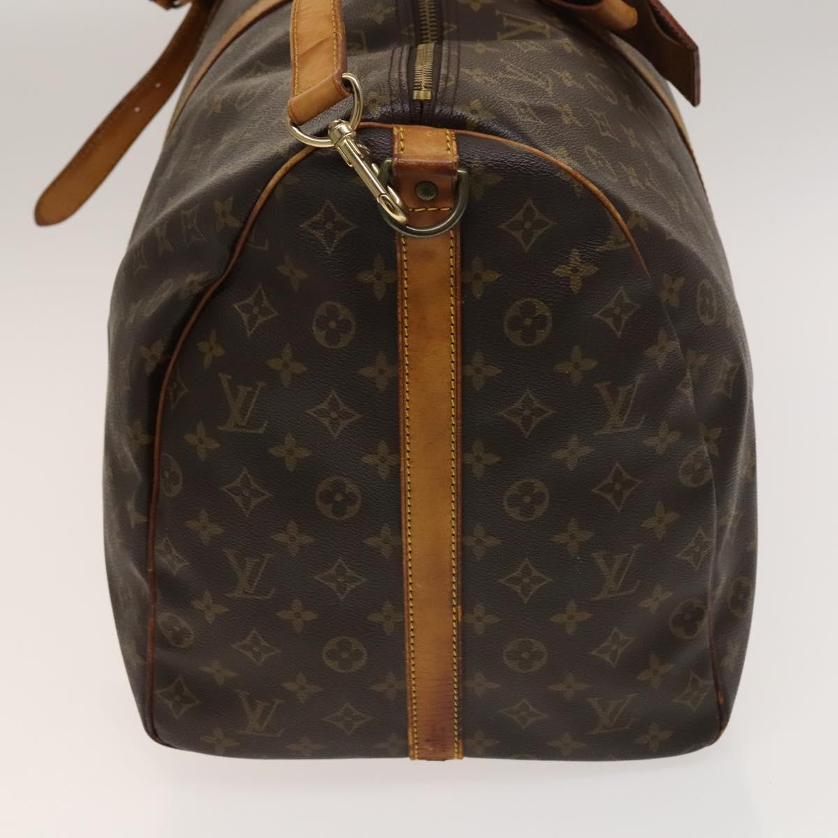 LOUIS VUITTON Monogram Keepall Bandouliere 60 Boston Bag M41412 LV Auth BA4435