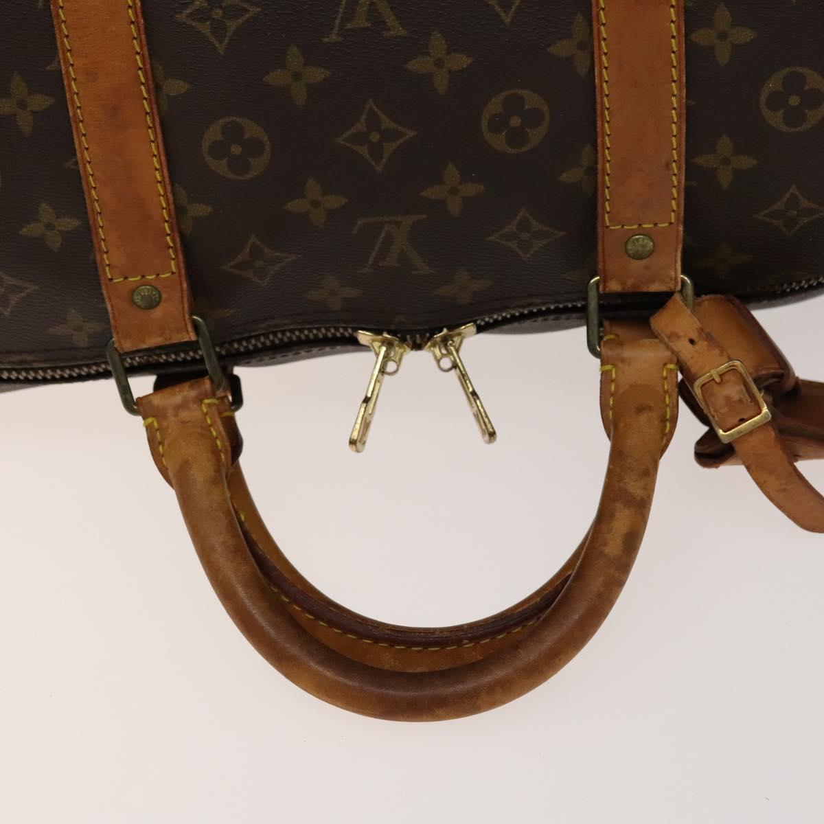 LOUIS VUITTON Monogram Keepall Bandouliere 60 Boston Bag M41412 LV Auth BA4435