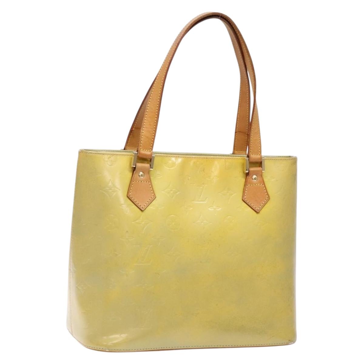 LOUIS VUITTON Monogram Vernis Houston Hand Bag Gris M91053 LV Auth BA4451