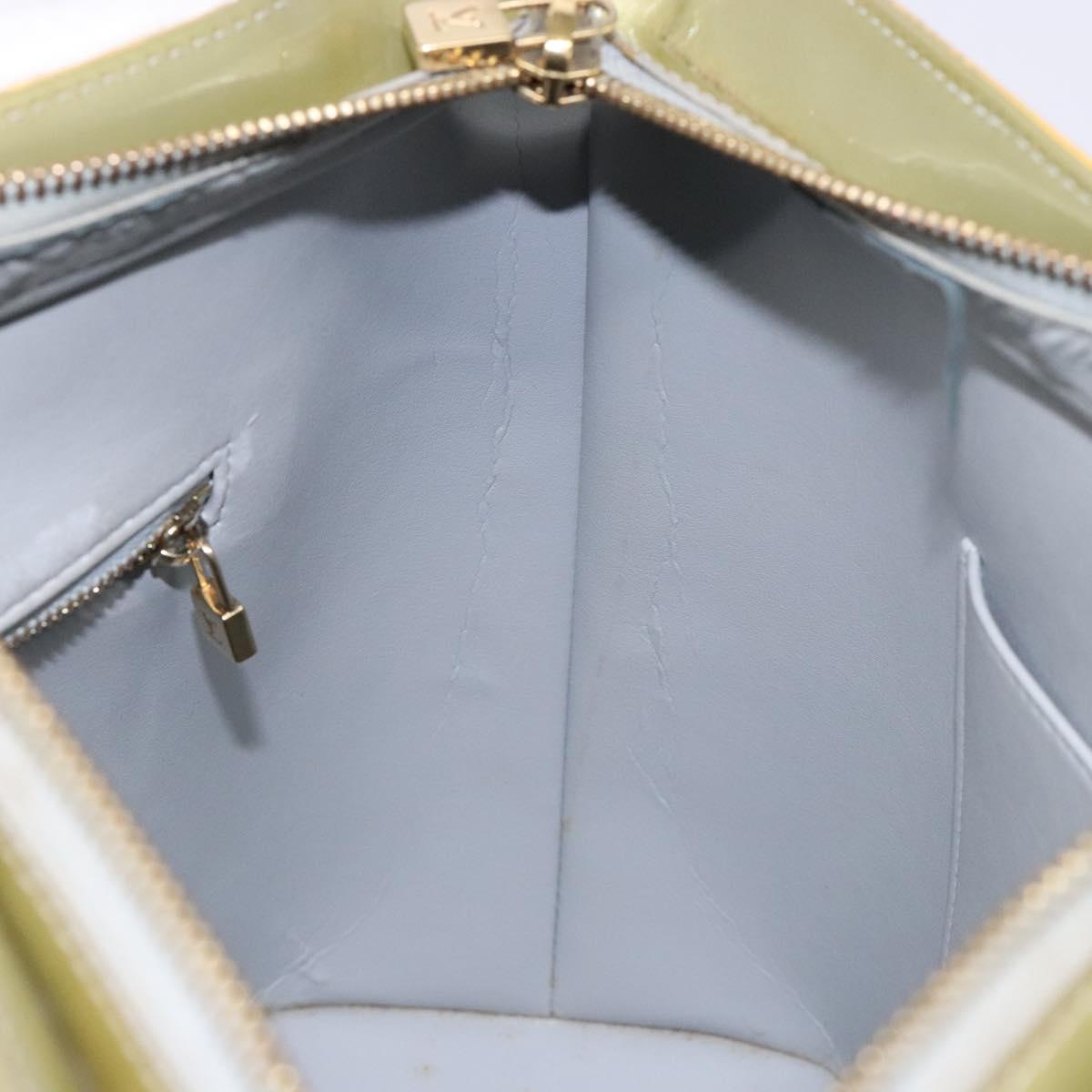 LOUIS VUITTON Monogram Vernis Houston Hand Bag Gris M91053 LV Auth BA4451
