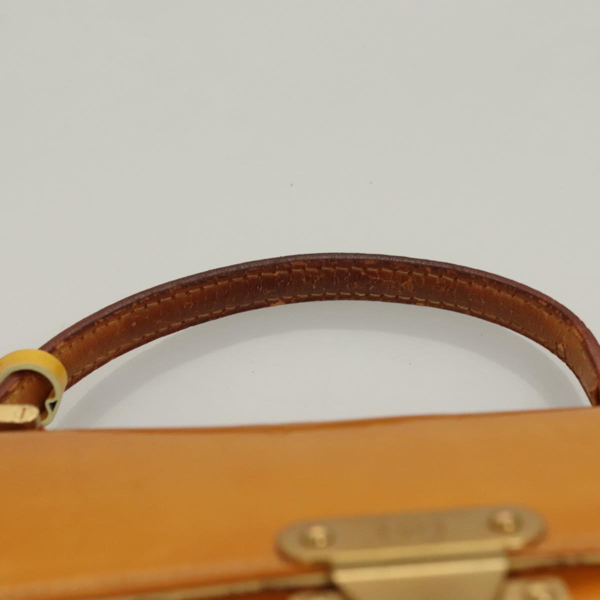 LOUIS VUITTON Monogram Vernis Spring Street Bag Lime Yellow M91068 Auth BA4452
