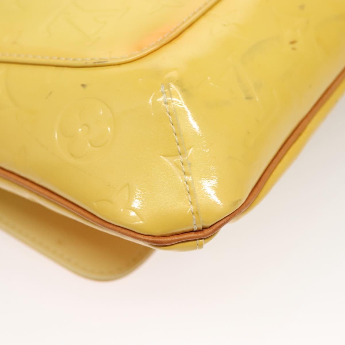 LOUIS VUITTON Monogram Vernis Thompson Street Bag Yellow M91071 LV Auth BA4453