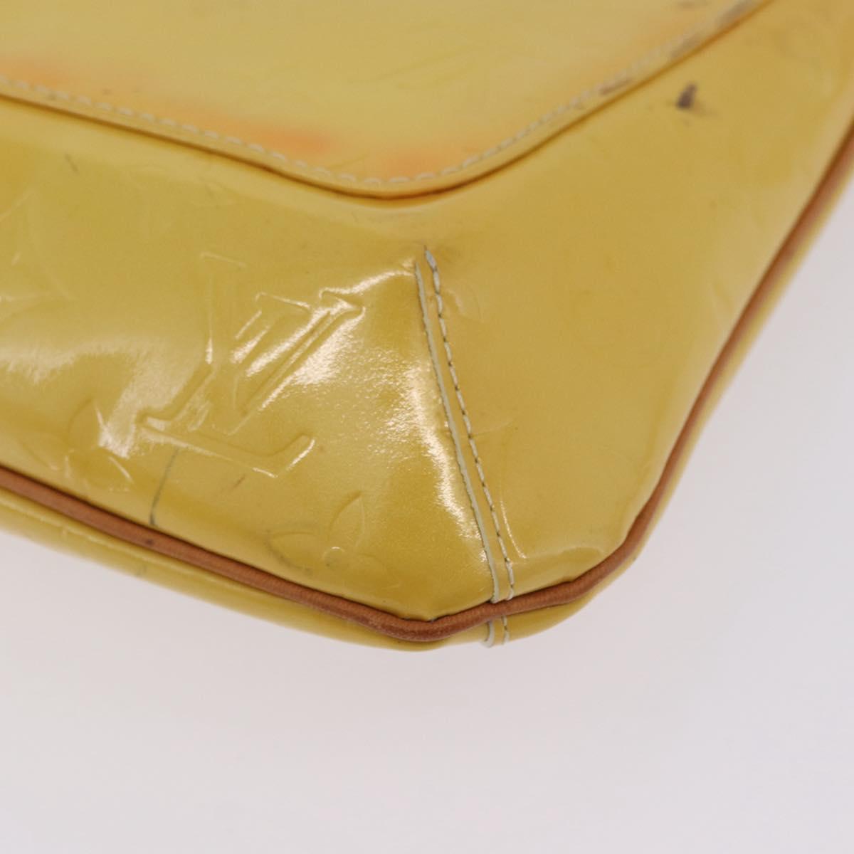LOUIS VUITTON Monogram Vernis Thompson Street Bag Yellow M91071 LV Auth BA4453