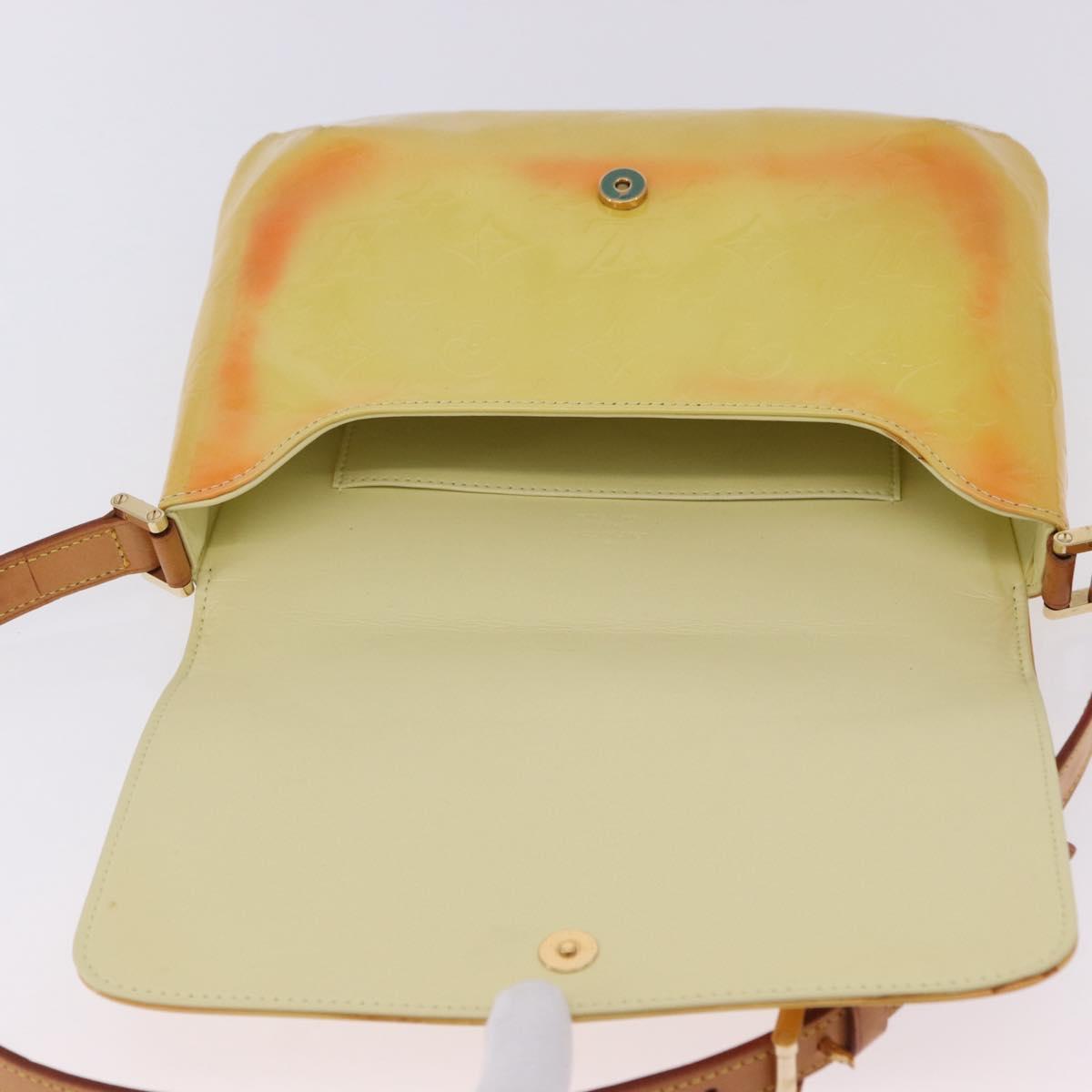 LOUIS VUITTON Monogram Vernis Thompson Street Bag Yellow M91071 LV Auth BA4453
