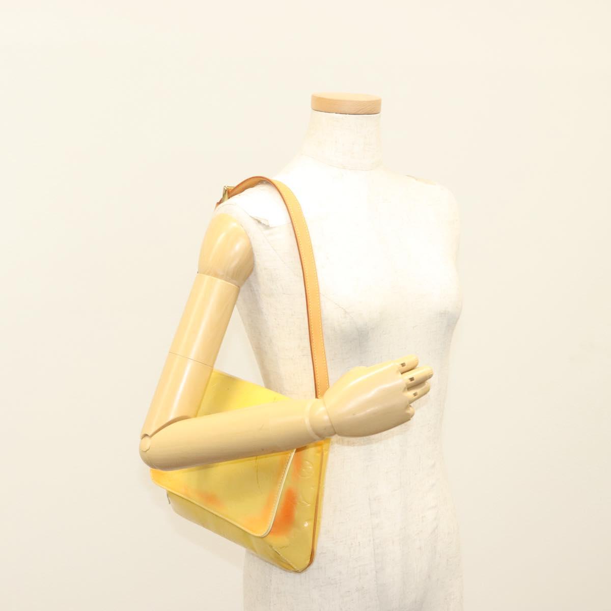 LOUIS VUITTON Monogram Vernis Thompson Street Bag Yellow M91071 LV Auth BA4453