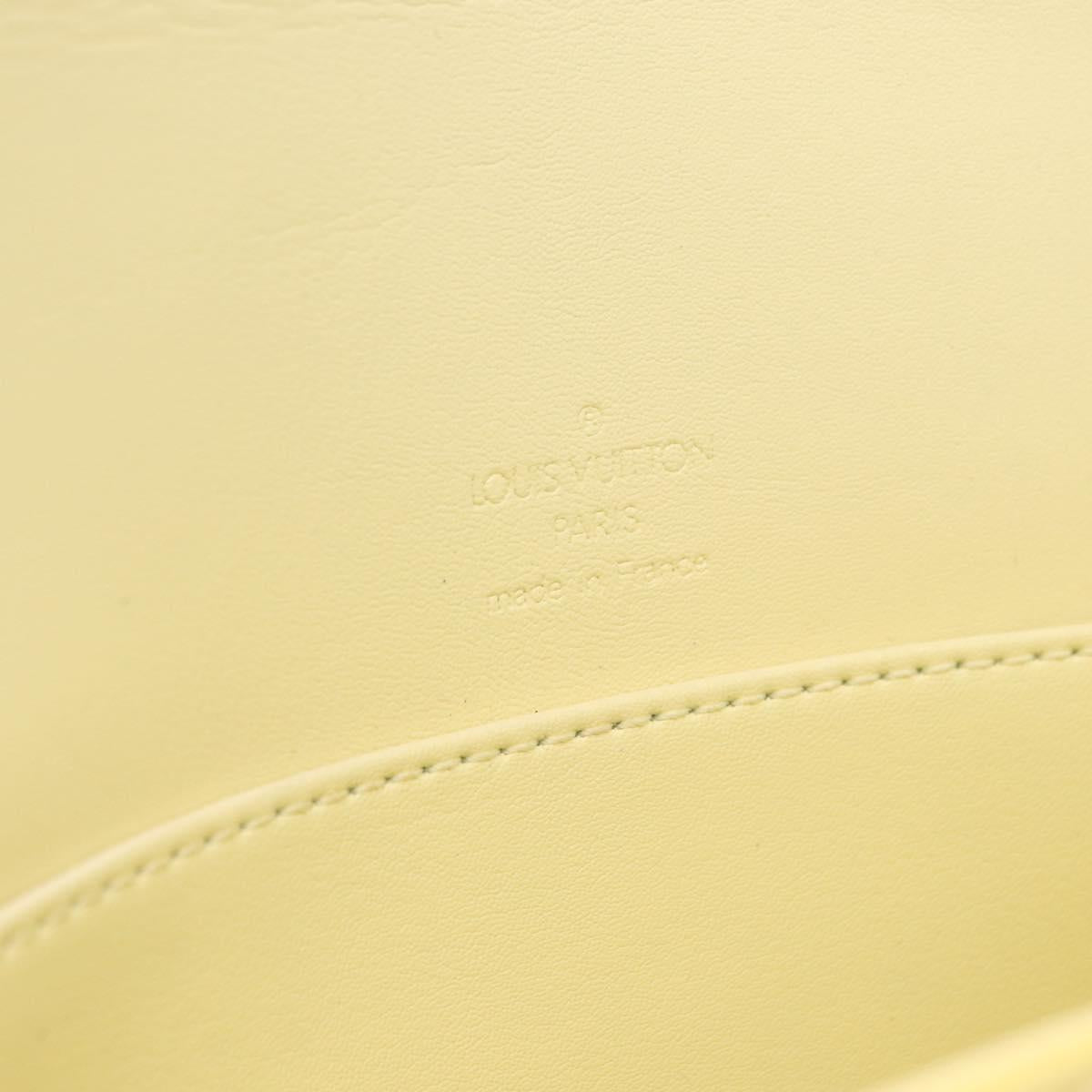 LOUIS VUITTON Monogram Vernis Thompson Street Bag Yellow M91071 LV Auth BA4453