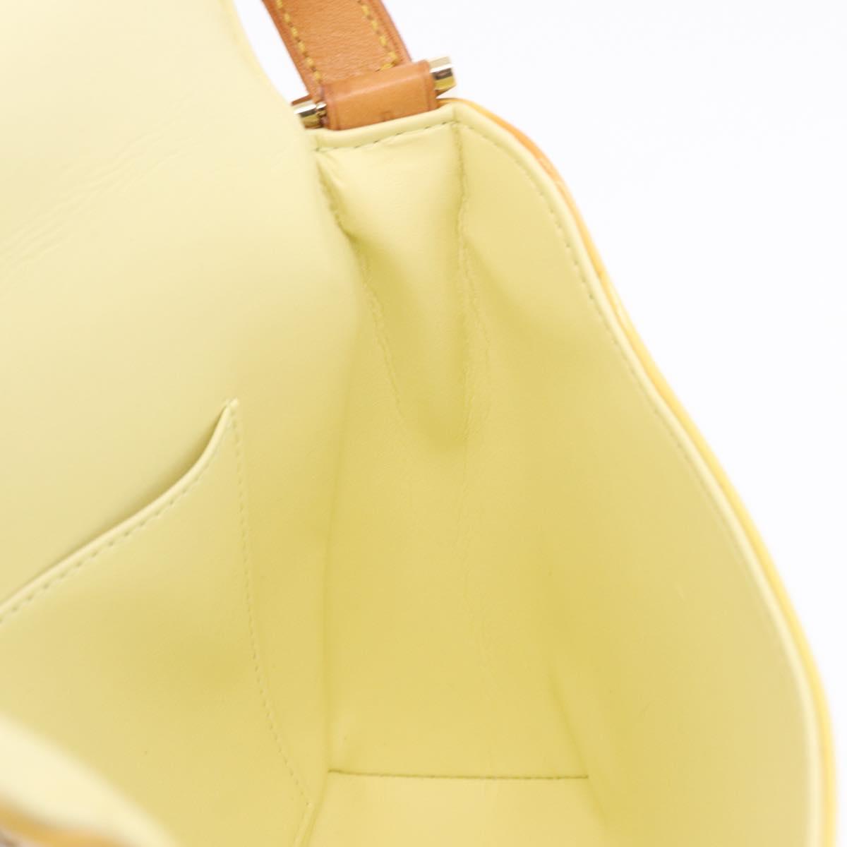 LOUIS VUITTON Monogram Vernis Thompson Street Bag Yellow M91071 LV Auth BA4453