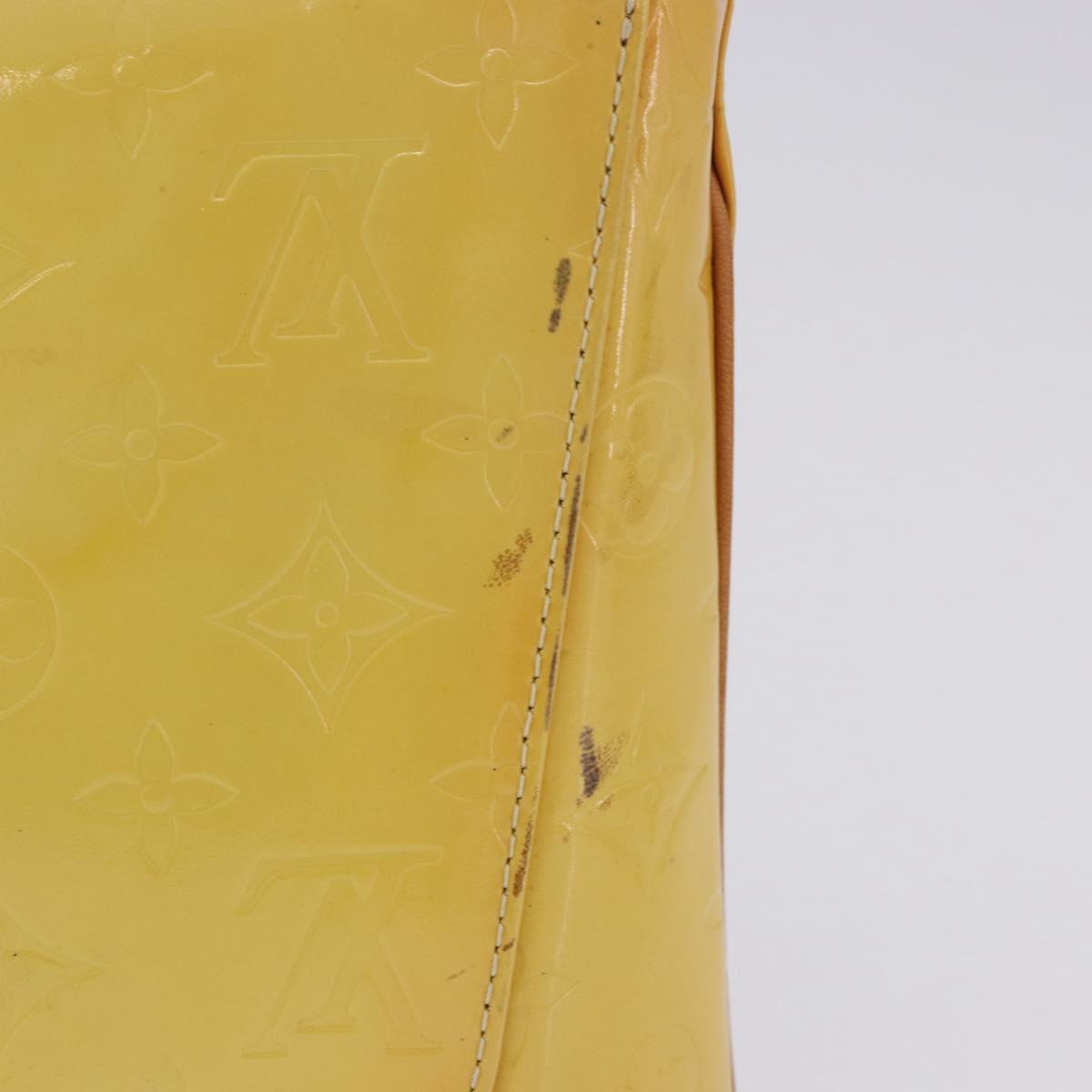 LOUIS VUITTON Monogram Vernis Thompson Street Bag Yellow M91071 LV Auth BA4453