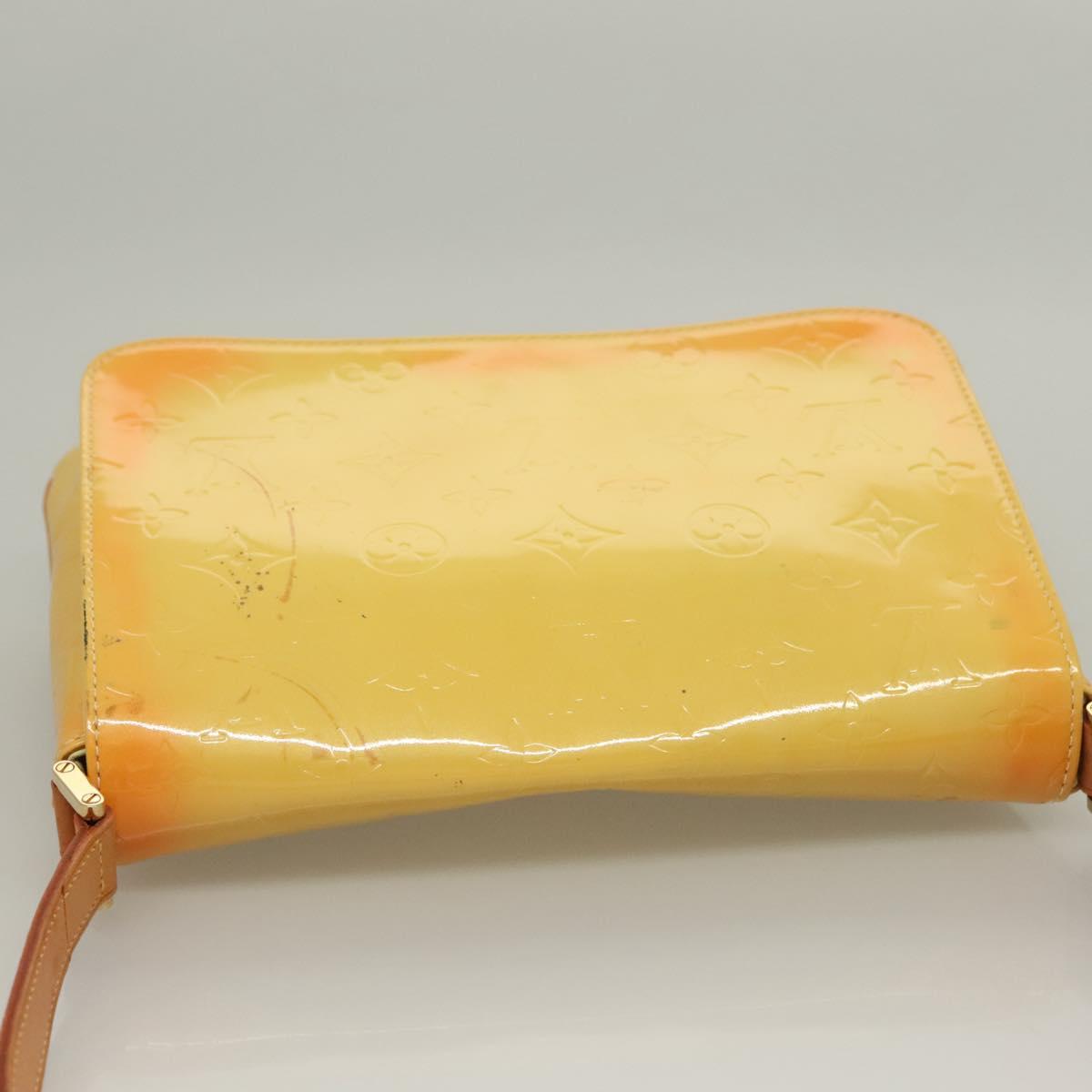 LOUIS VUITTON Monogram Vernis Thompson Street Bag Yellow M91071 LV Auth BA4453