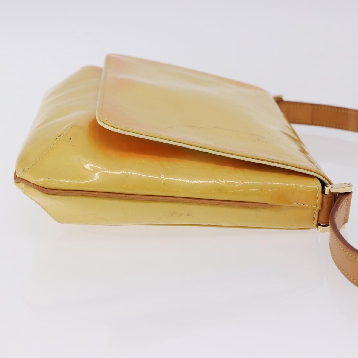 LOUIS VUITTON Monogram Vernis Thompson Street Bag Yellow M91071 LV Auth BA4453