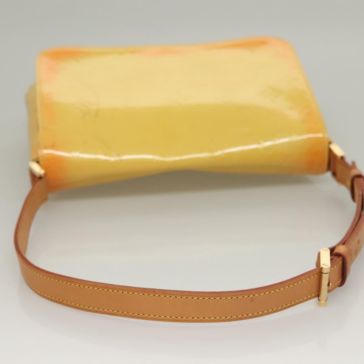 LOUIS VUITTON Monogram Vernis Thompson Street Bag Yellow M91071 LV Auth BA4453