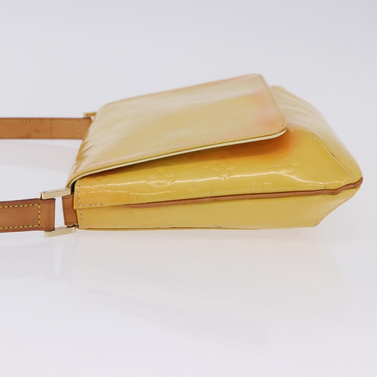 LOUIS VUITTON Monogram Vernis Thompson Street Bag Yellow M91071 LV Auth BA4453