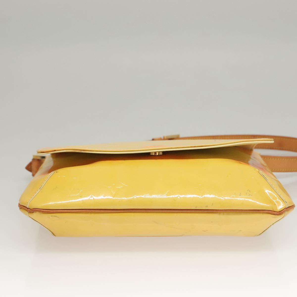 LOUIS VUITTON Monogram Vernis Thompson Street Bag Yellow M91071 LV Auth BA4453