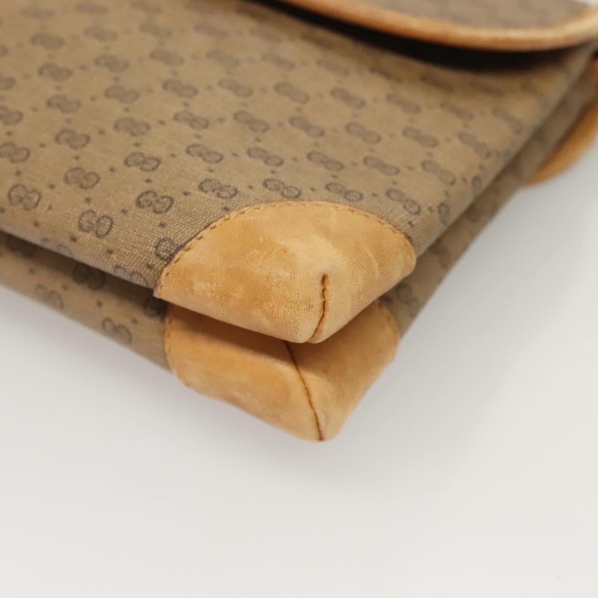 GUCCI Micro GG Supreme Shoulder Bag PVC Beige Gold 007 92 5548 Auth BA4470