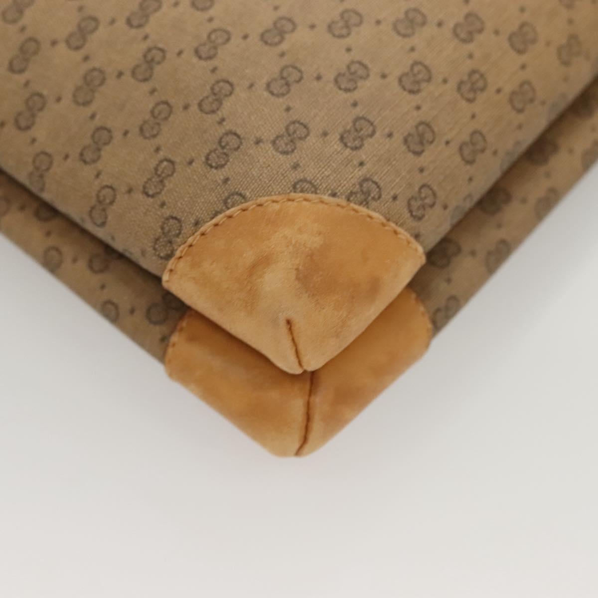 GUCCI Micro GG Supreme Shoulder Bag PVC Beige Gold 007 92 5548 Auth BA4470