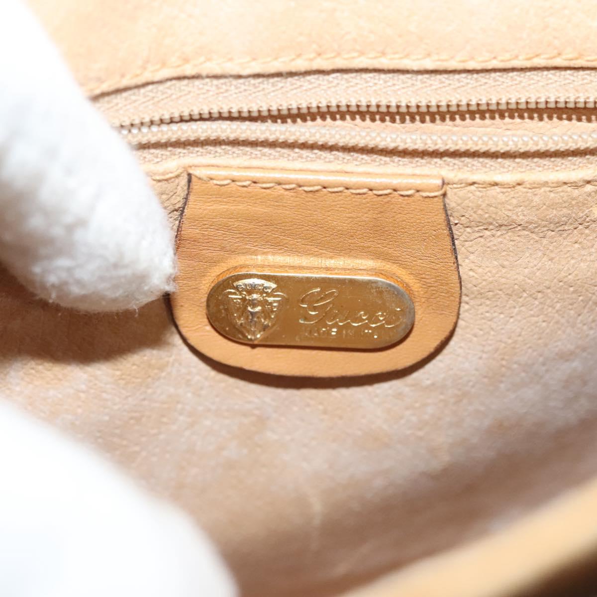 GUCCI Micro GG Supreme Shoulder Bag PVC Beige Gold 007 92 5548 Auth BA4470