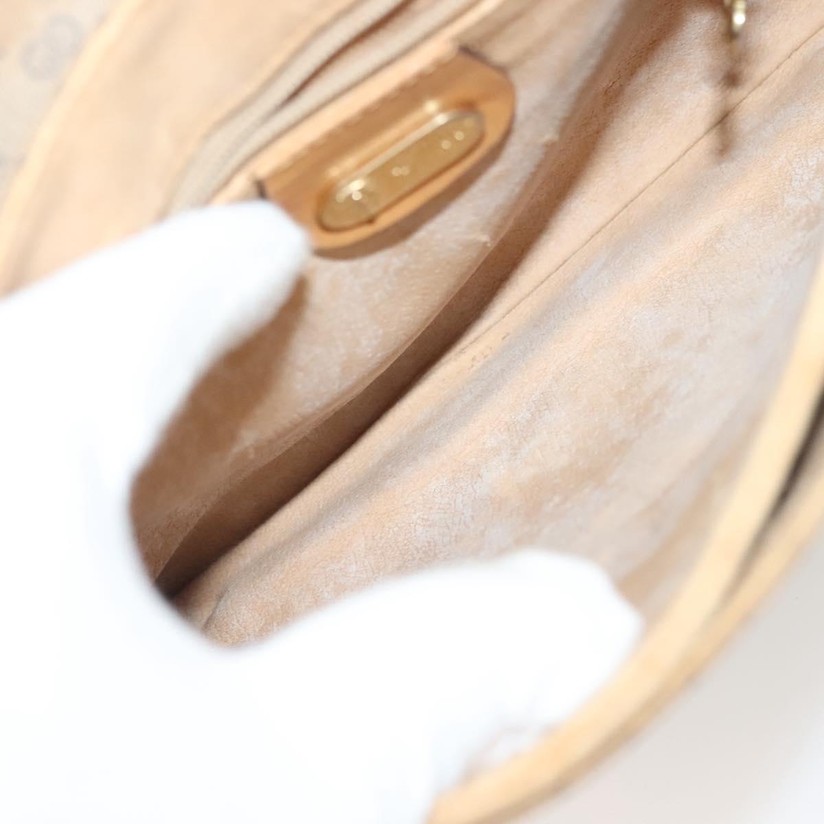 GUCCI Micro GG Supreme Shoulder Bag PVC Beige Gold 007 92 5548 Auth BA4470