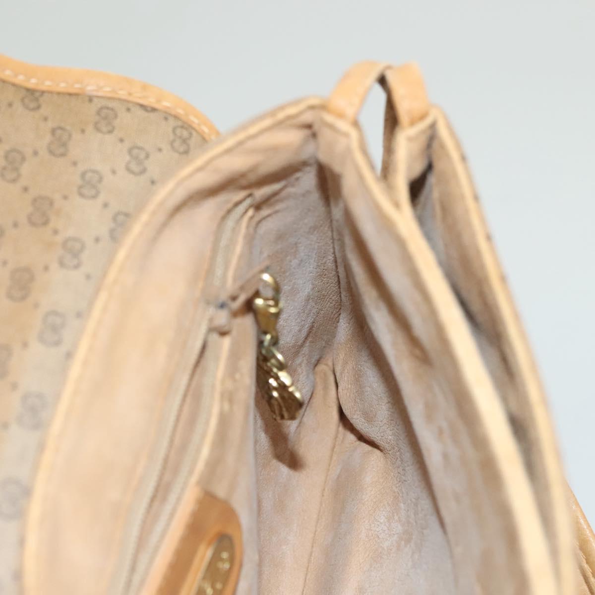 GUCCI Micro GG Supreme Shoulder Bag PVC Beige Gold 007 92 5548 Auth BA4470