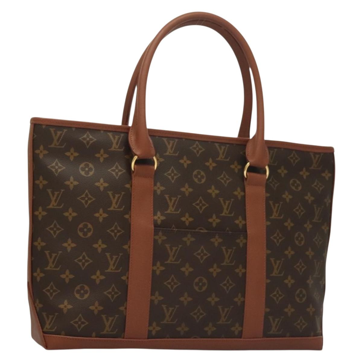 LOUIS VUITTON Monogram Sac Weekend PM Hand Bag M42425 LV Auth BA4491
