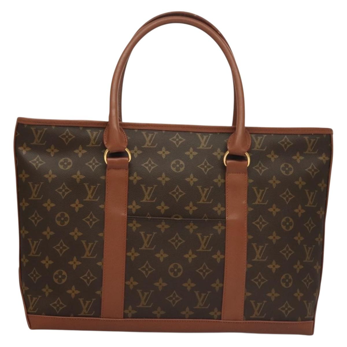 LOUIS VUITTON Monogram Sac Weekend PM Hand Bag M42425 LV Auth BA4491
