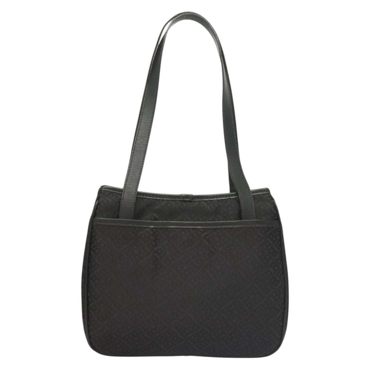 BALLY Shoulder Bag Nylon Black Silver Auth BA4528