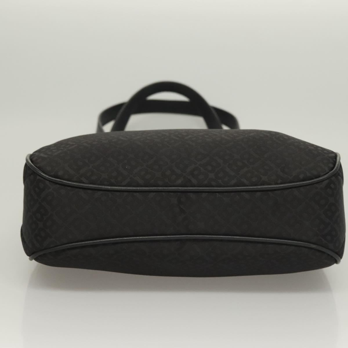 BALLY Shoulder Bag Nylon Black Silver Auth BA4528