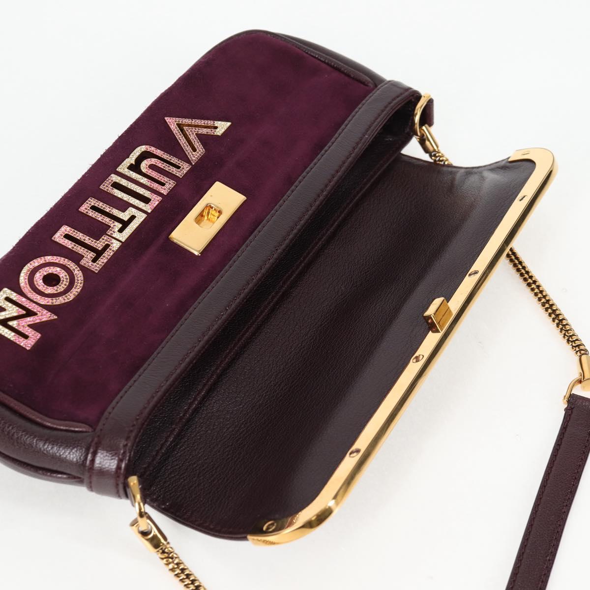 LOUIS VUITTON Pochette Avant Garde Bag Leather Brunne M97092 LV Auth BA4534V