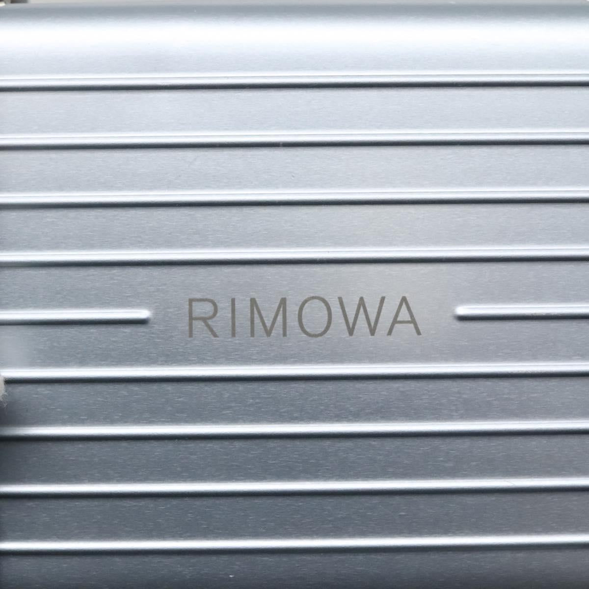 Christian Dior × RIMOWA Personal Clutch Aluminum Alloy Light Blue Auth BA4539