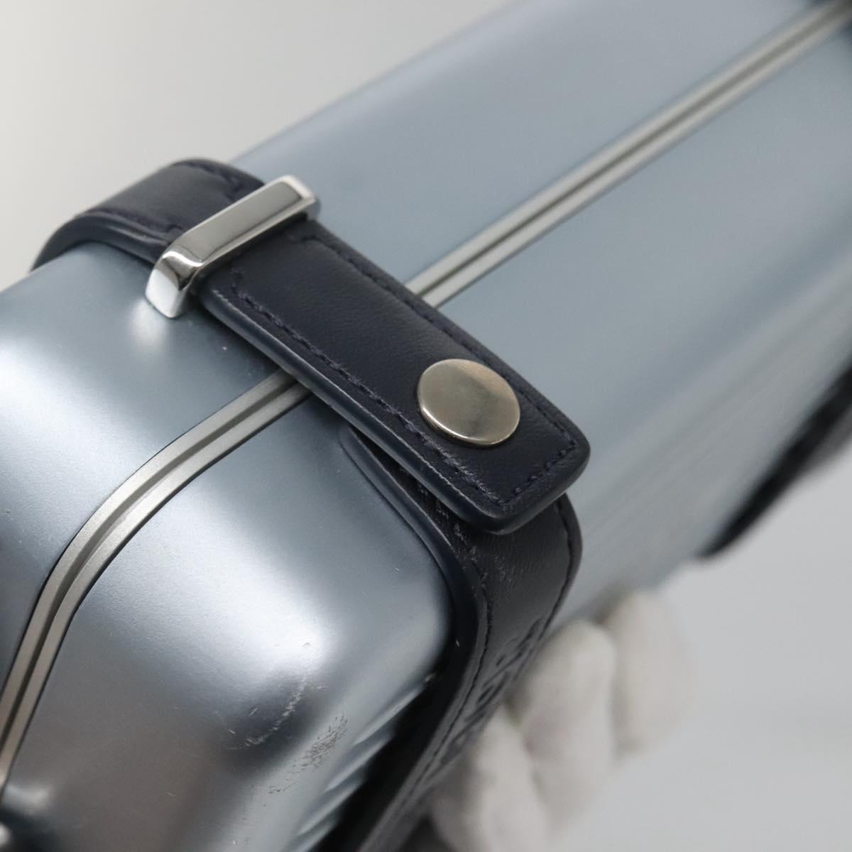 Christian Dior × RIMOWA Personal Clutch Aluminum Alloy Light Blue Auth BA4539