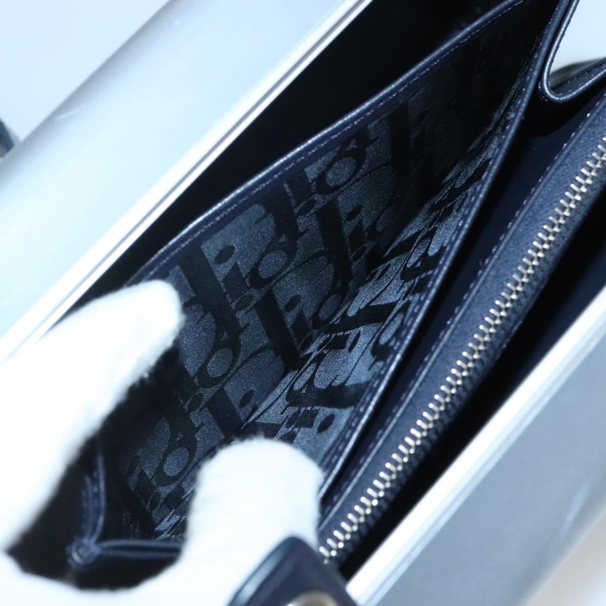 Christian Dior × RIMOWA Personal Clutch Aluminum Alloy Light Blue Auth BA4539