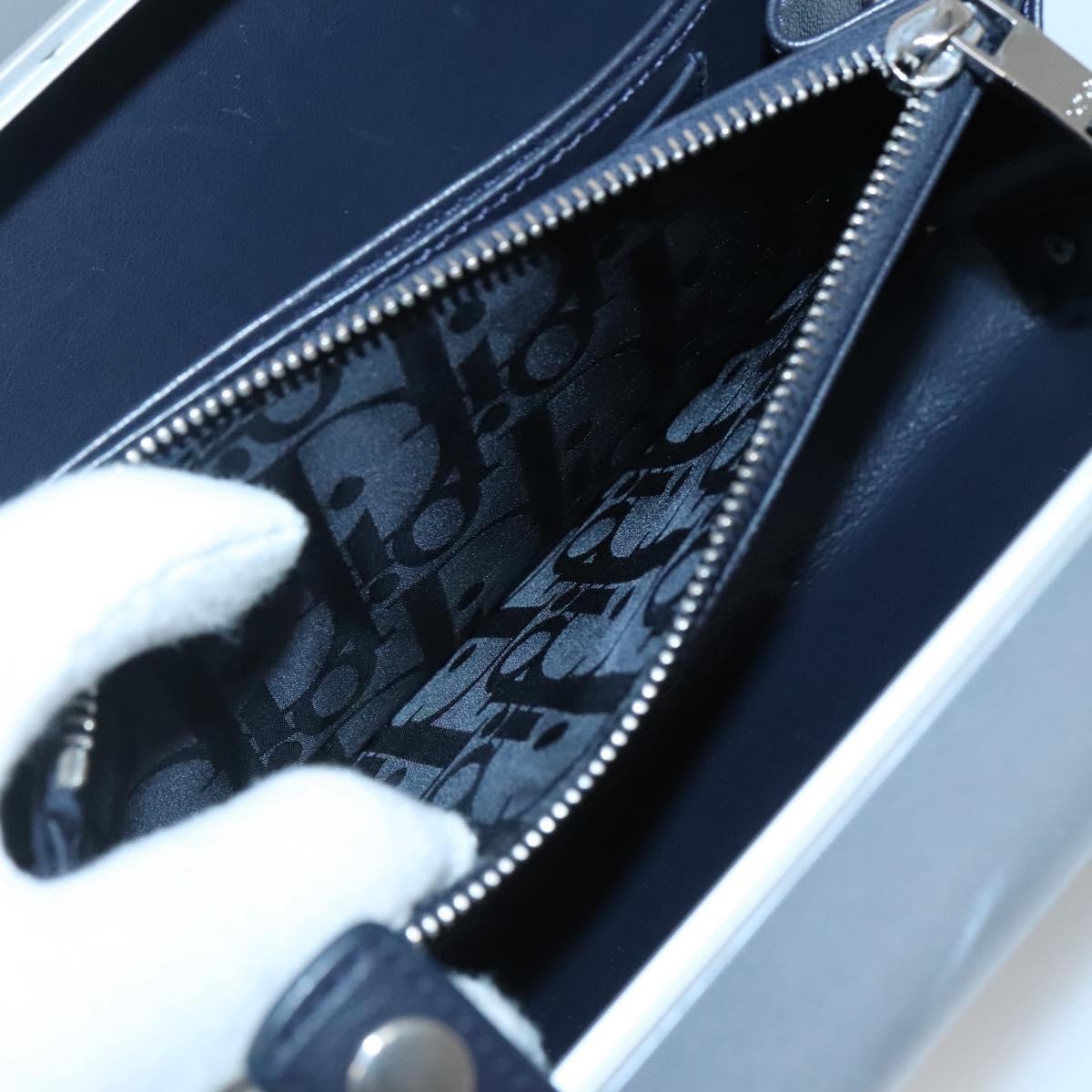Christian Dior × RIMOWA Personal Clutch Aluminum Alloy Light Blue Auth BA4539