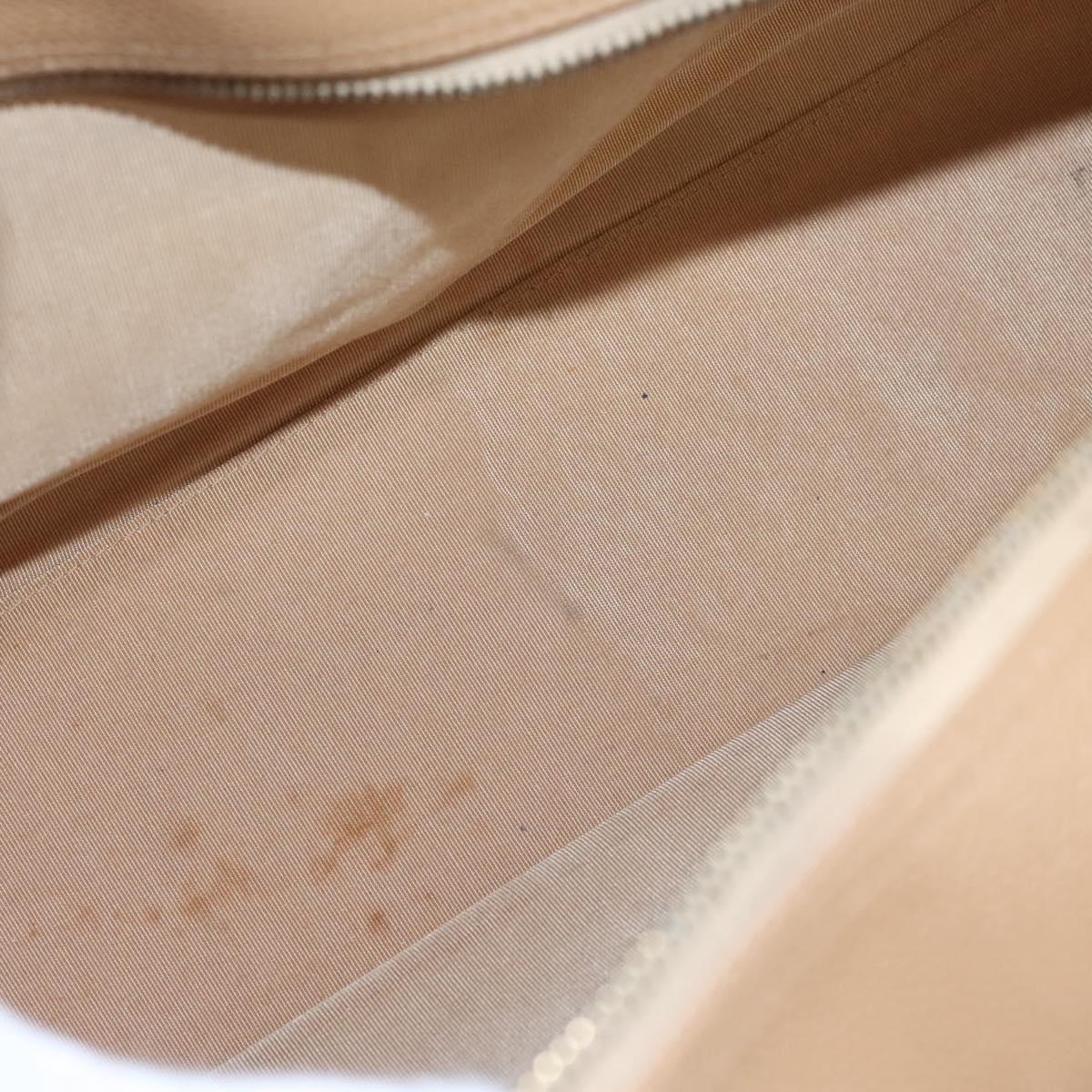 CHANEL Matelasse Hand Bag Caviar Skin Beige Gold CC Auth BA453A