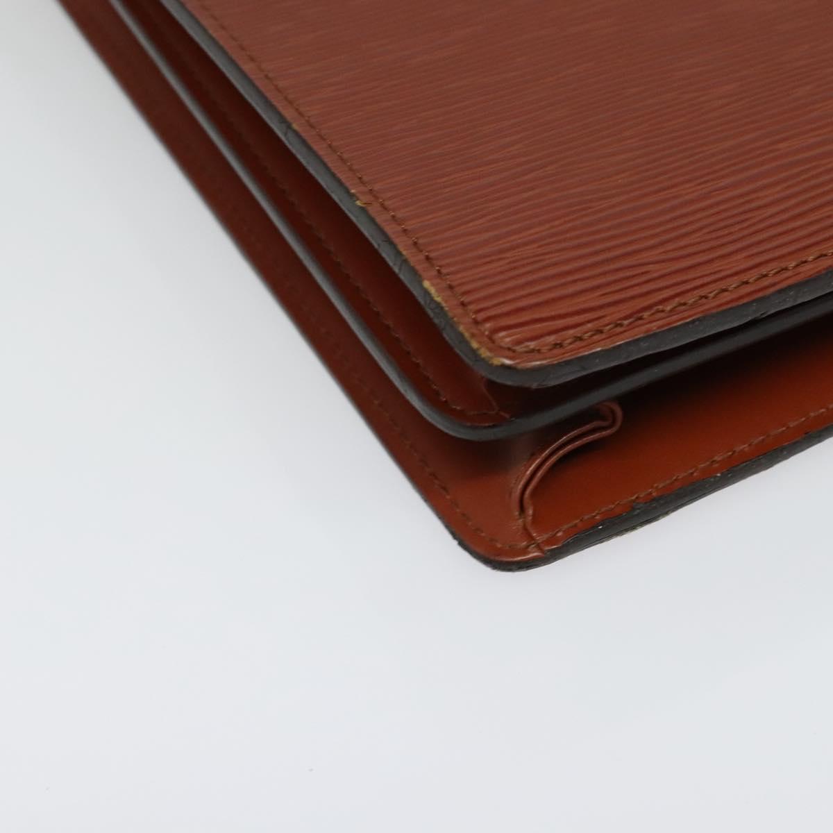 LOUIS VUITTON Epi Serviette Conseiller Briefcase Brown M54423 LV Auth BA4562