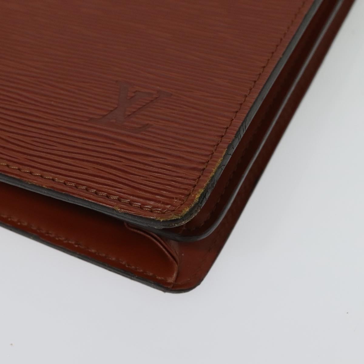 LOUIS VUITTON Epi Serviette Conseiller Briefcase Brown M54423 LV Auth BA4562