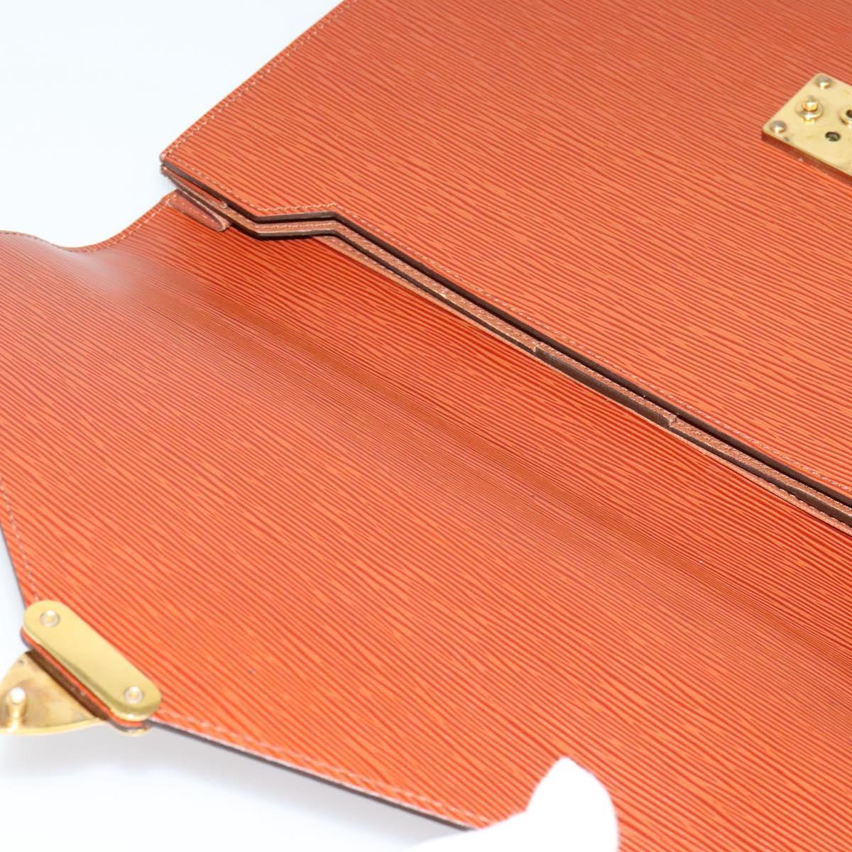 LOUIS VUITTON Epi Serviette Conseiller Briefcase Brown M54423 LV Auth BA4562