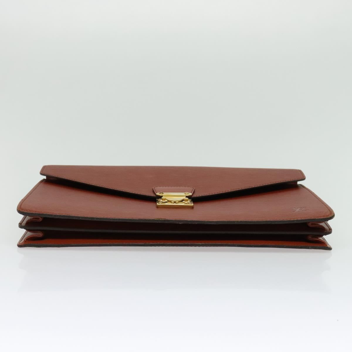LOUIS VUITTON Epi Serviette Conseiller Briefcase Brown M54423 LV Auth BA4562