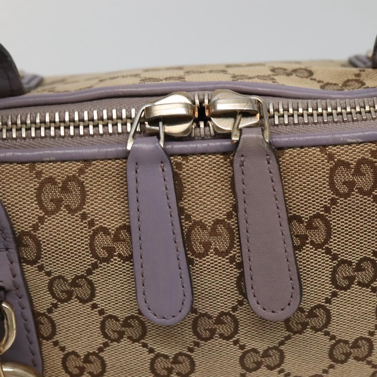 GUCCI GG Canvas Heart Bit Tote Bag Gold Beige 269957 Auth BA4579