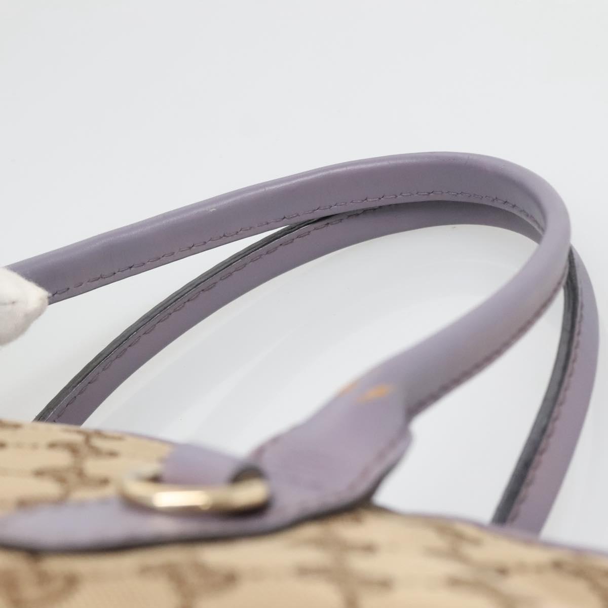 GUCCI GG Canvas Heart Bit Tote Bag Gold Beige 269957 Auth BA4579