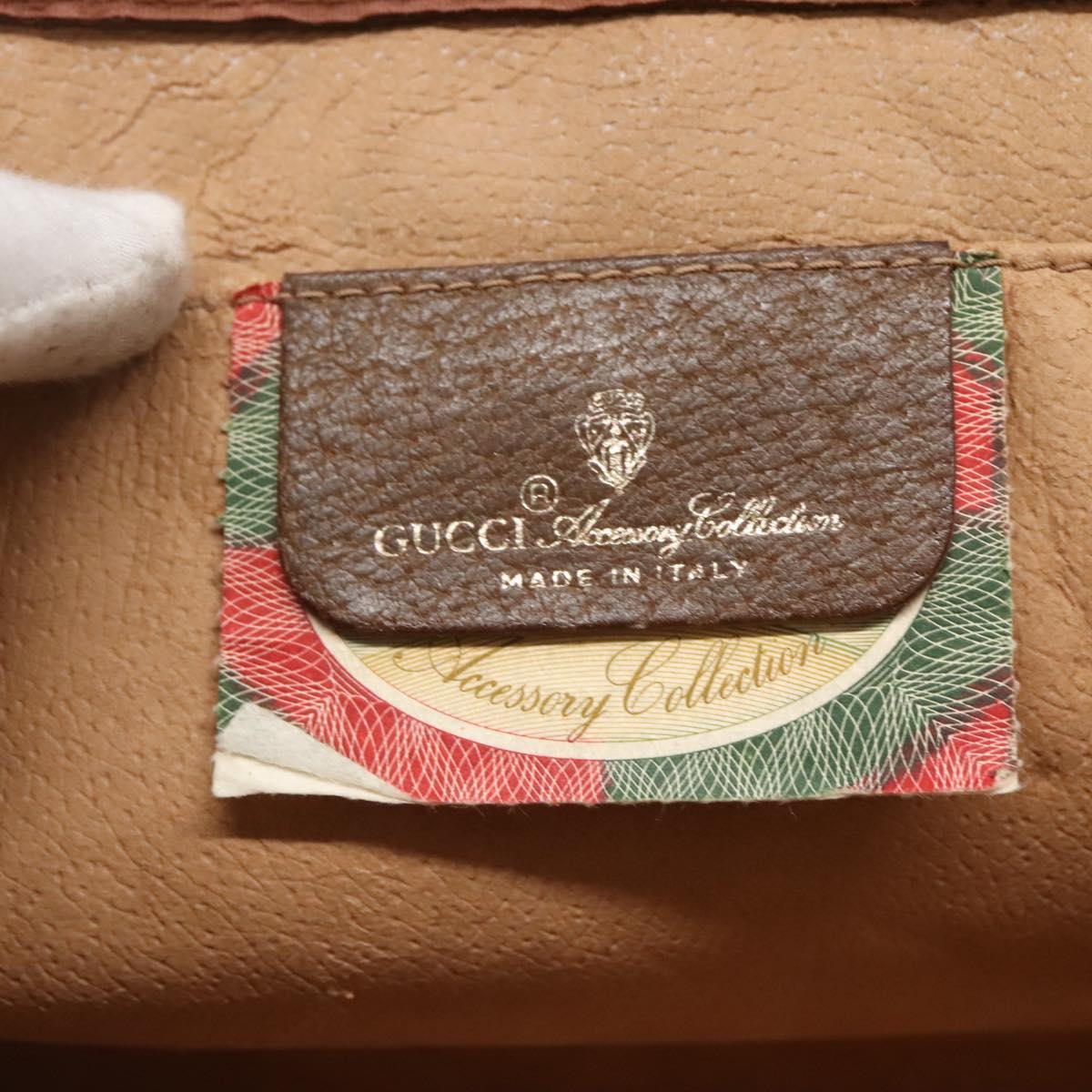 GUCCI GG Supreme Web Sherry Line Clutch Bag PVC Beige Gold 89 01 033 Auth BA4582