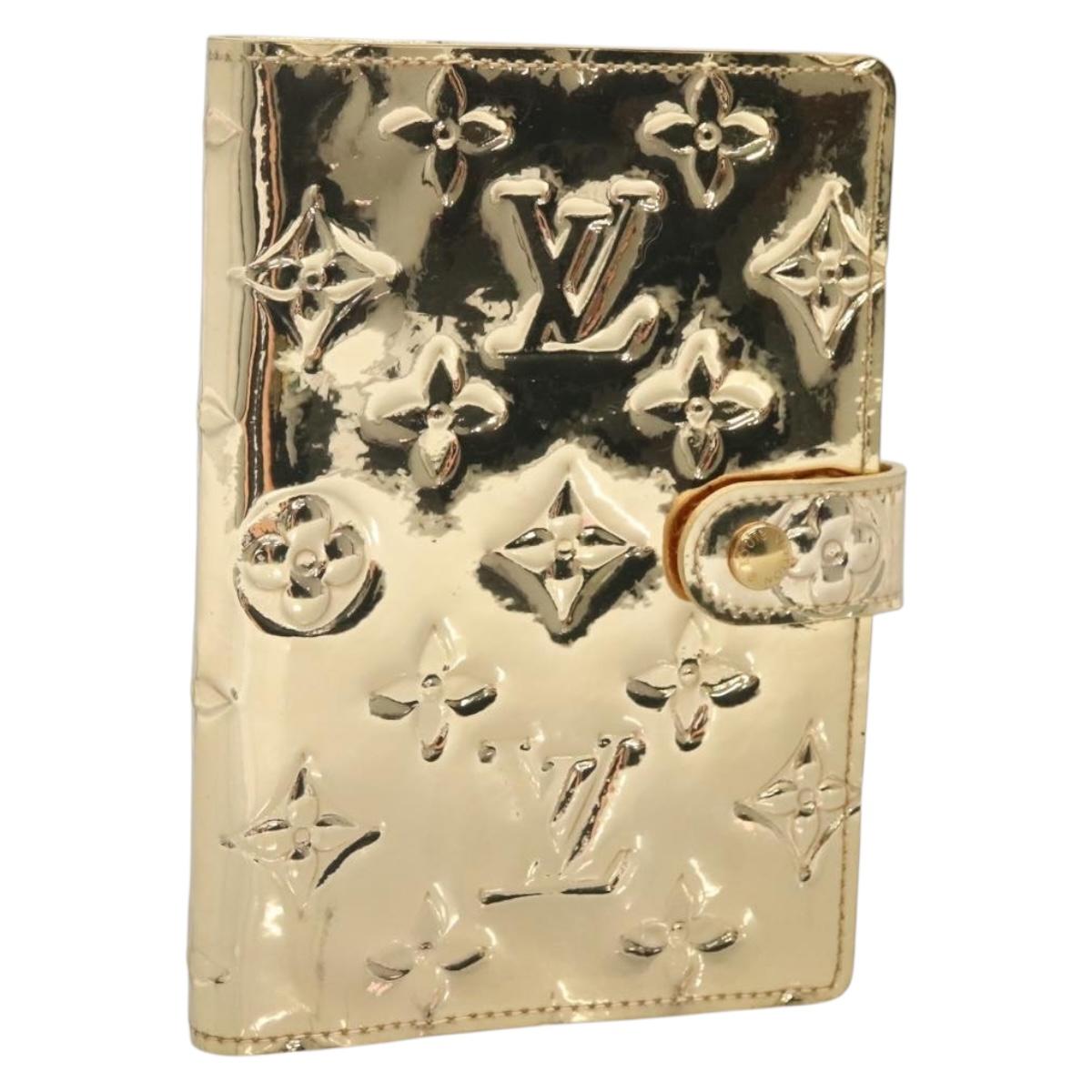 LOUIS VUITTON Miroir Agenda PM Day Planner Cover Gold R20962 LV Auth BA4597V