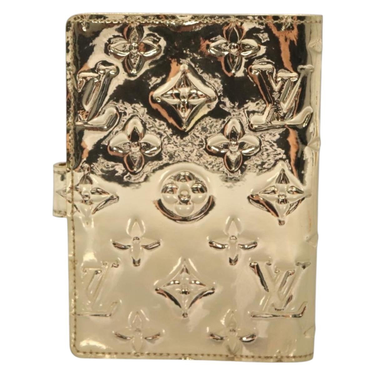 LOUIS VUITTON Miroir Agenda PM Day Planner Cover Gold R20962 LV Auth BA4597V