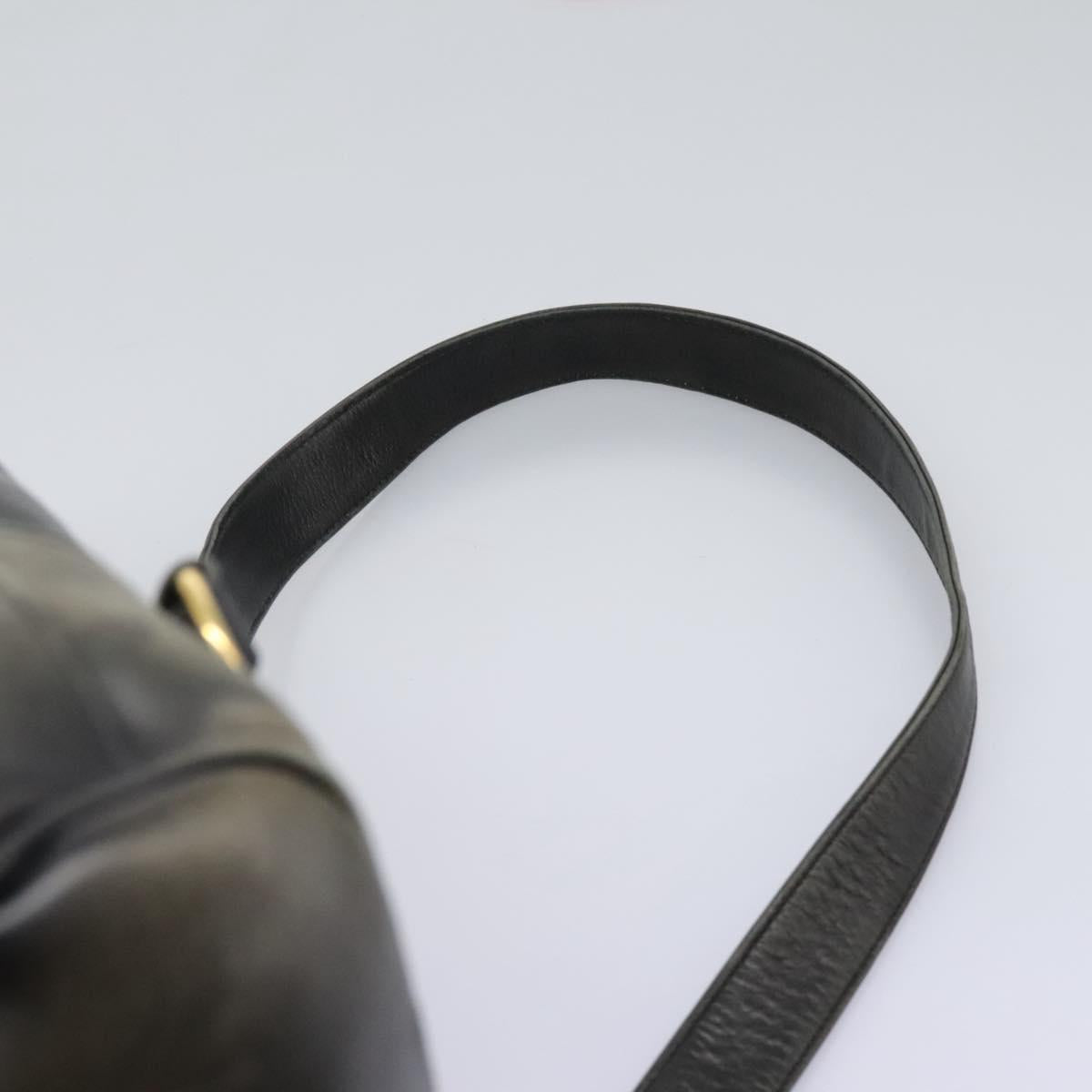 CHANEL Shoulder Bag Lamb Skin Black CC Auth BA461