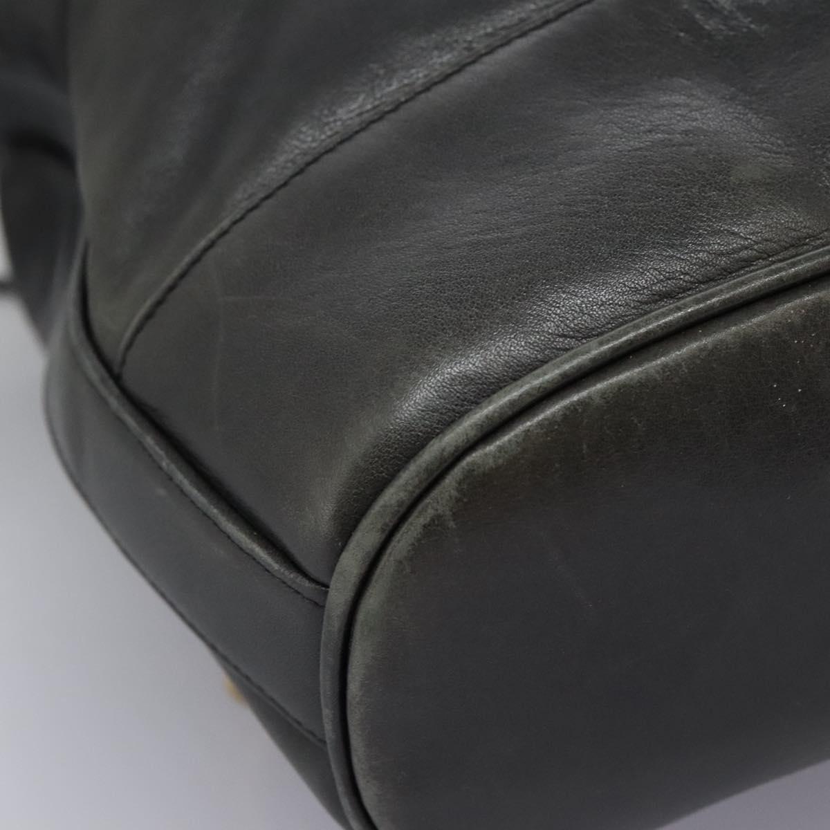 CHANEL Shoulder Bag Lamb Skin Black CC Auth BA461