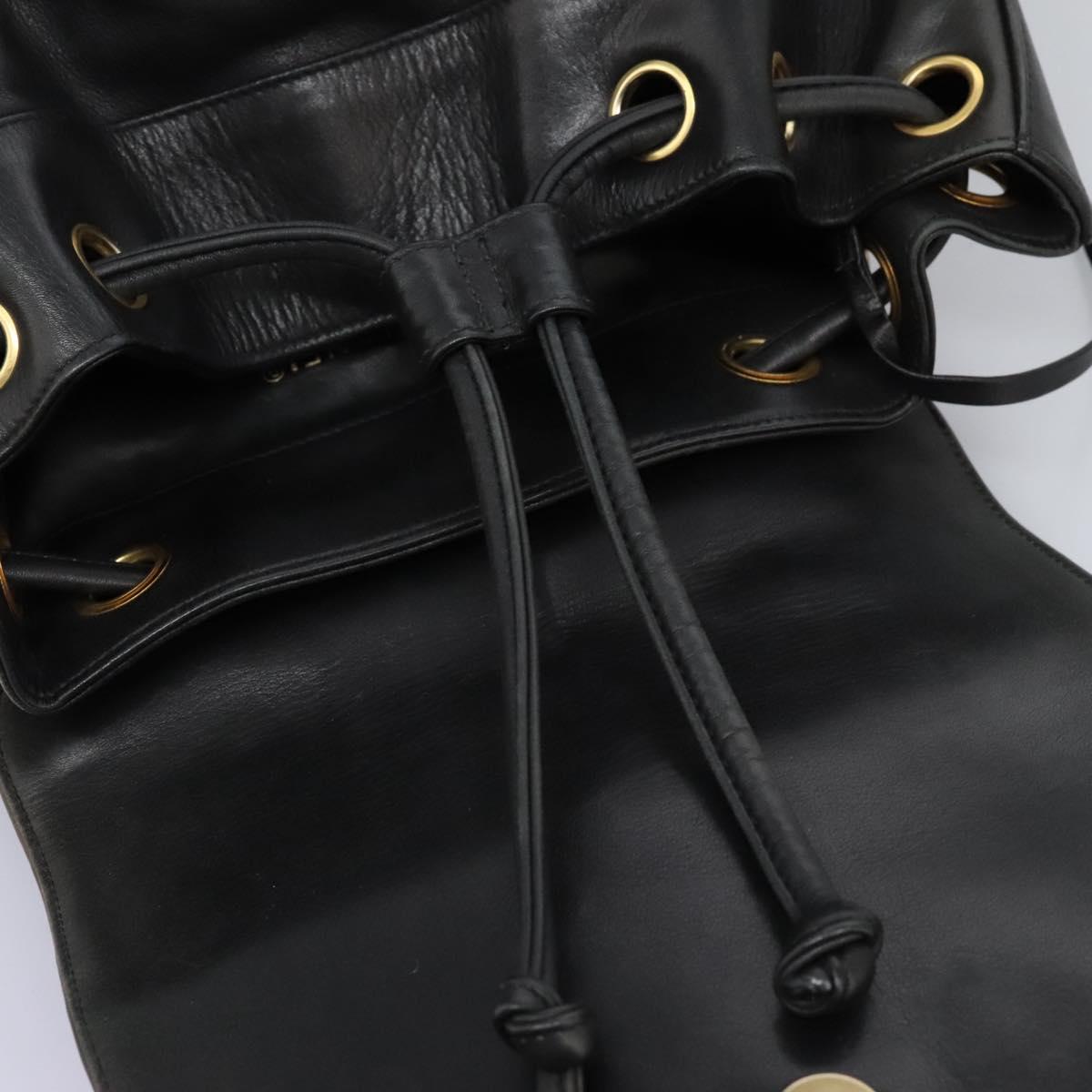 CHANEL Shoulder Bag Lamb Skin Black CC Auth BA461