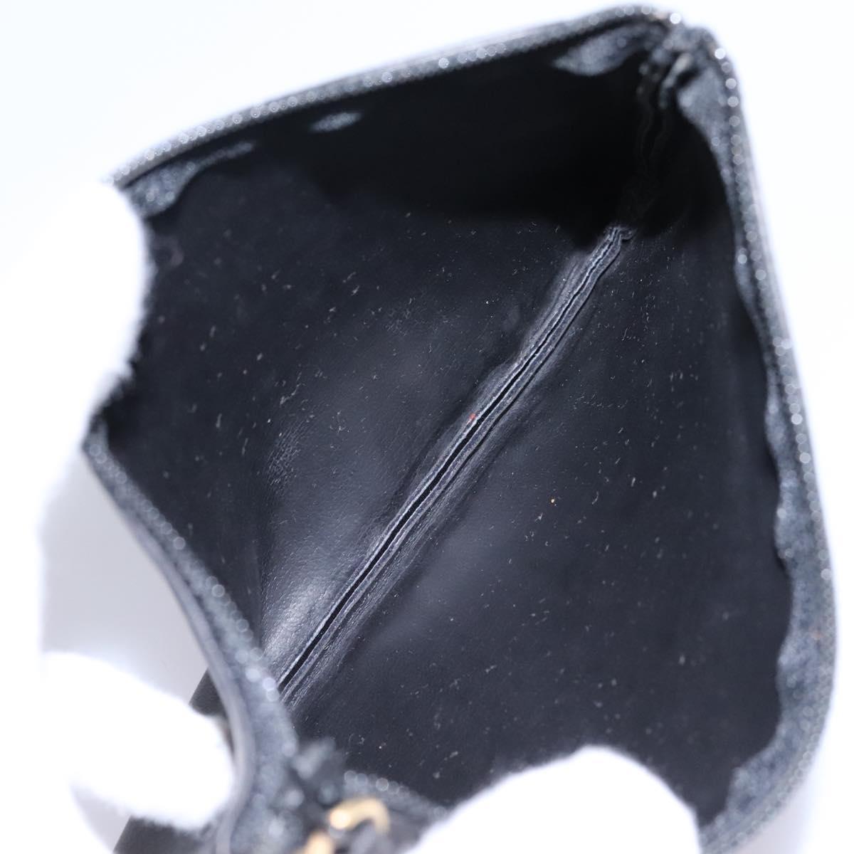 CHANEL Shoulder Bag Lamb Skin Black CC Auth BA461