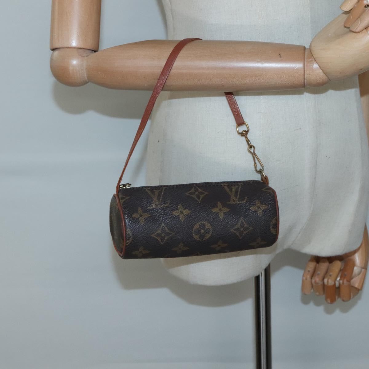 LOUIS VUITTON Monogram Papillon Pouch LV Auth BA4621