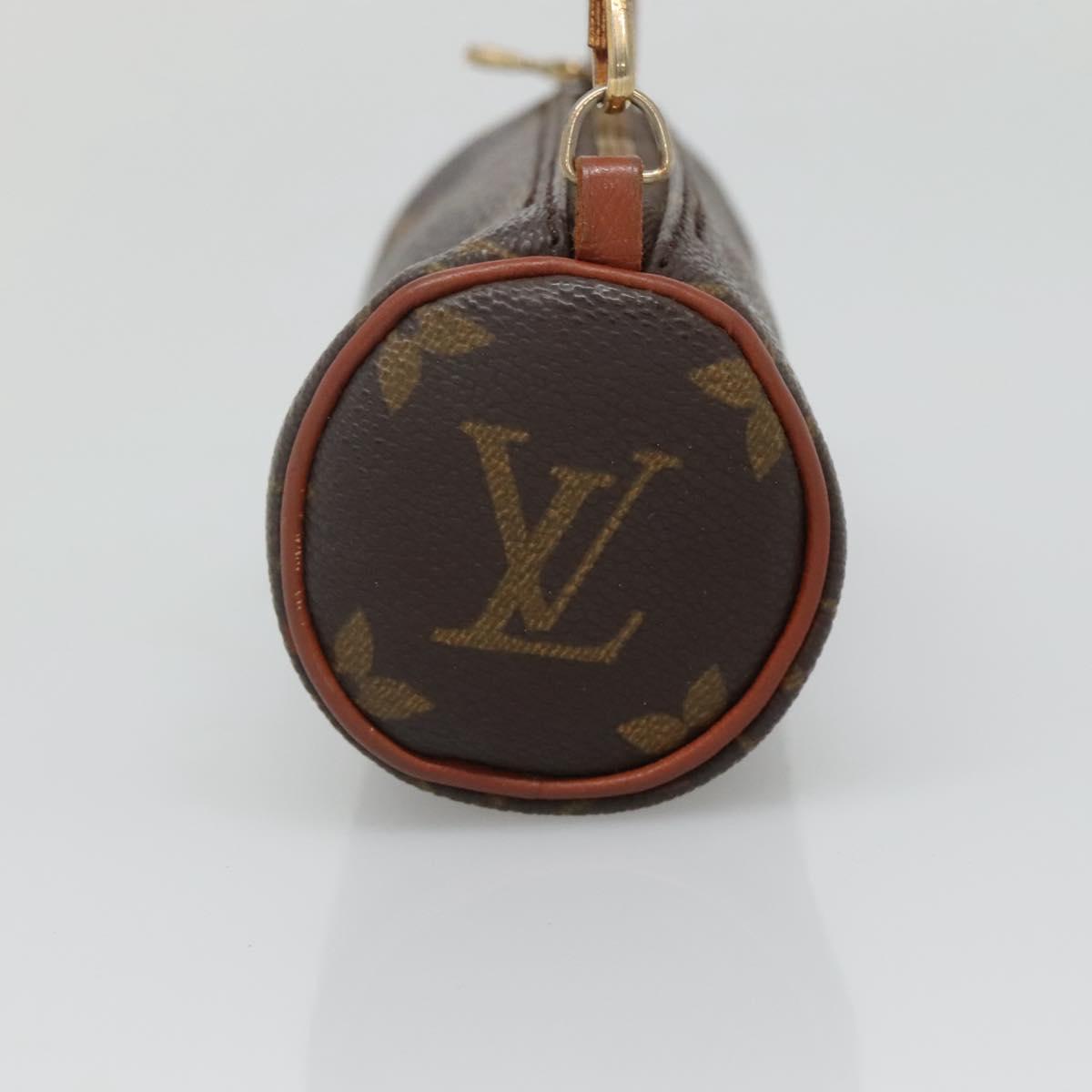 LOUIS VUITTON Monogram Papillon Pouch LV Auth BA4621